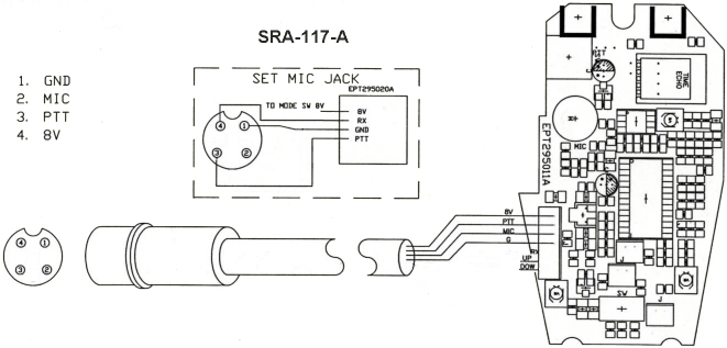 SRA-117-A 4 Pin Mic